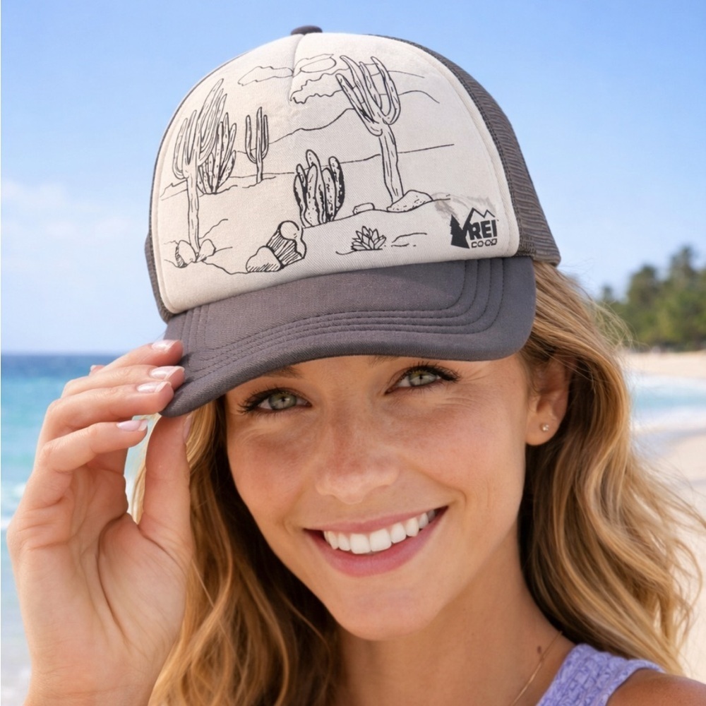 LIKE NEW UNISEX REI CO OP TRUCKER HAT
